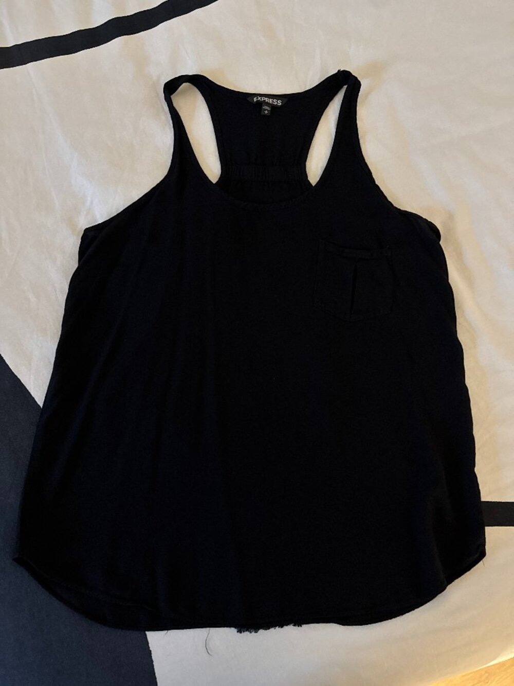 Express Black Racerback Pocket Tank Top Sz M